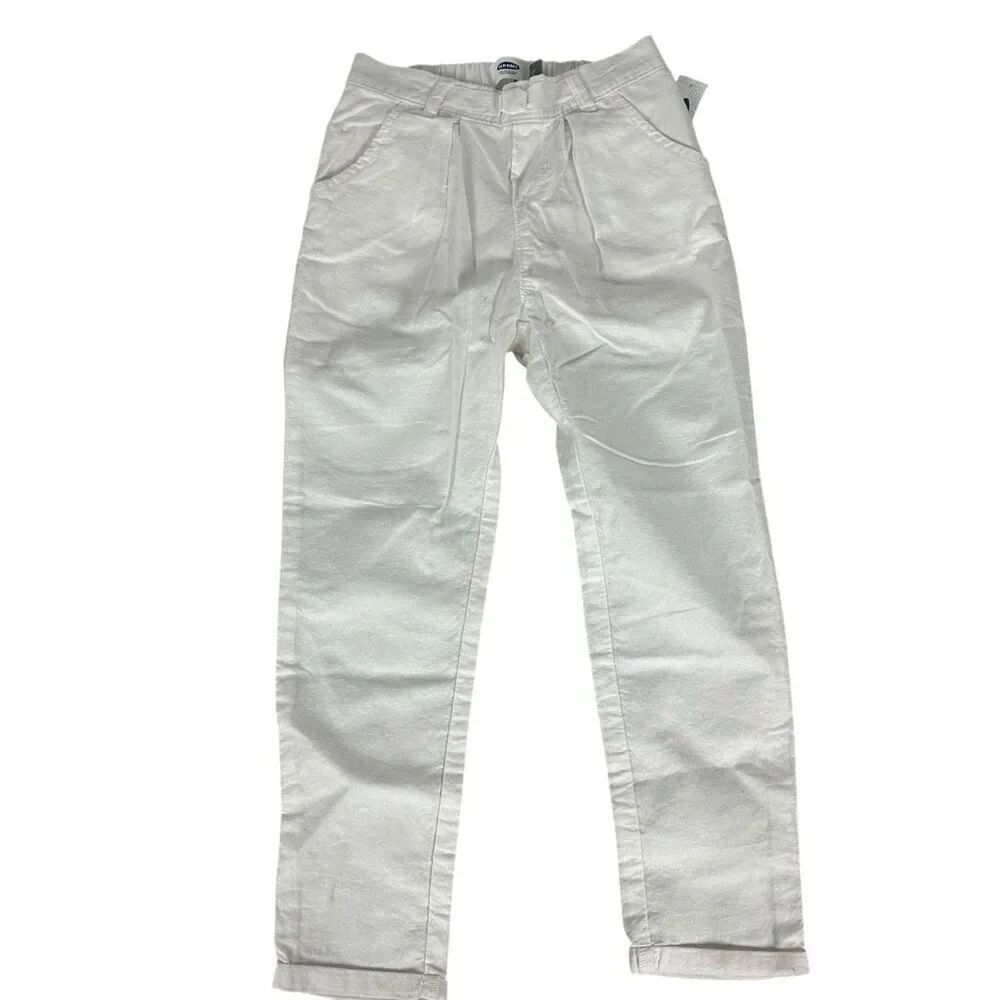 Old Navy White Tapered Pants size 5T Pen Mark